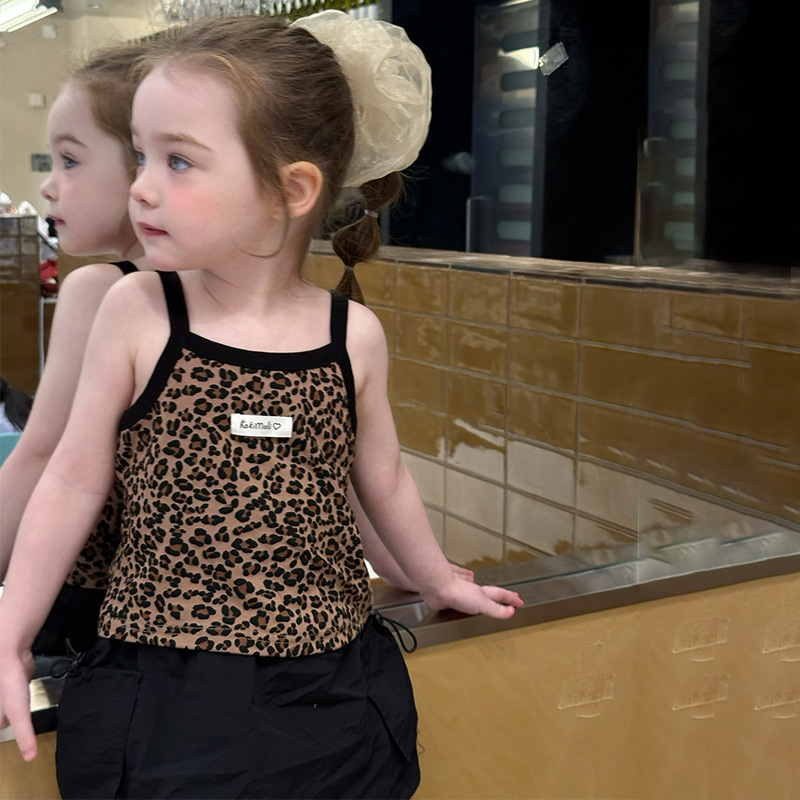 Baby Clothing For Sale - Boutique 2026 Sommer Neue Kinderkleidung Leoparden-Weste