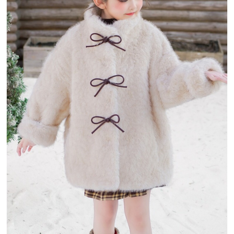Baby Clothing Winter - Mädchen-Winterkleidung Warme Pelz-Integrierte Jacke Kinder Rosa