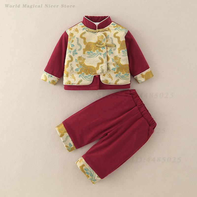 Baby Clothing Winter - Herbst Winter Dicker Tang-Anzug Kinder Traditionelles