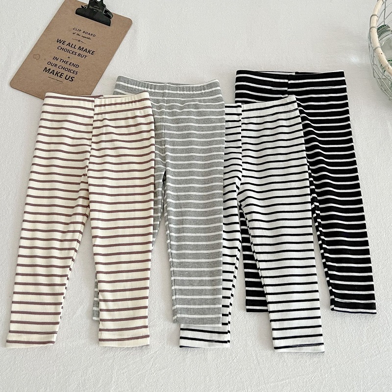 Baby Clothing For Sale - Babykleidung 0-6 Jahre Kinderhosen Gestreifte Baumwoll-Leggings