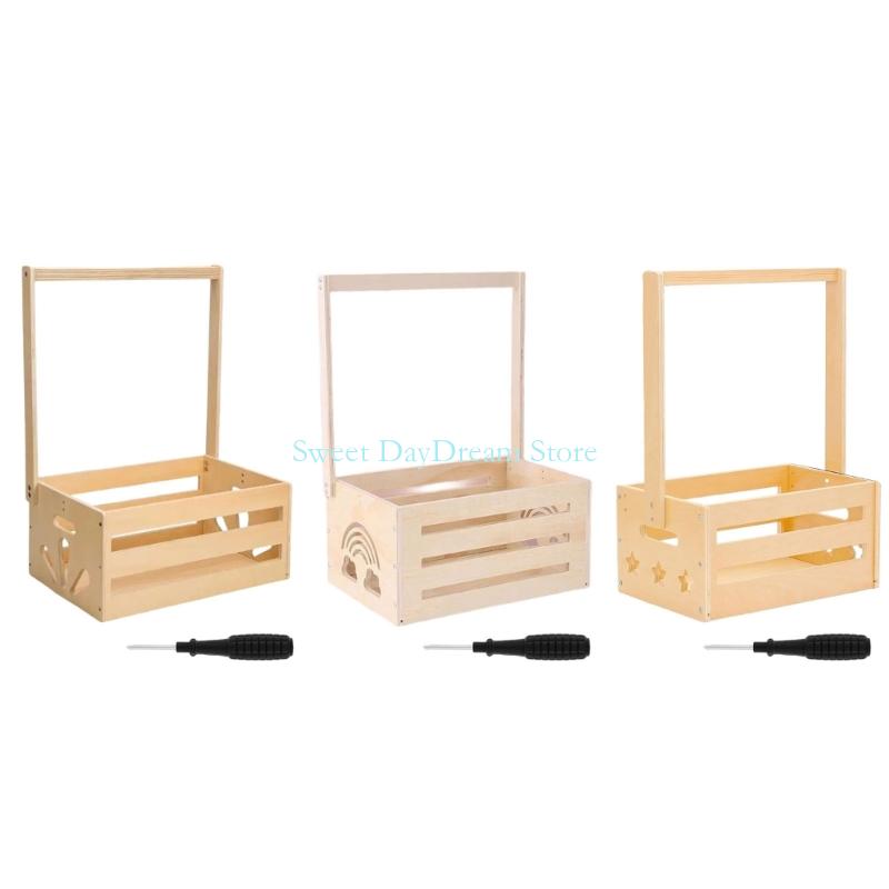 Baby Clothing Storage - Y88C Holzbabys Geschenkkorb Kinderzimmer Schrank Organisator
