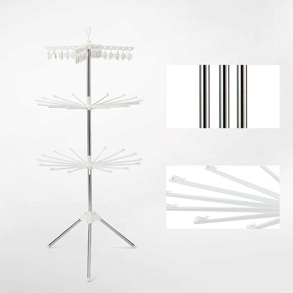 3-stufiger faltbarer Wäschestä – Baby Clothing Hangers Bewertung und Preis