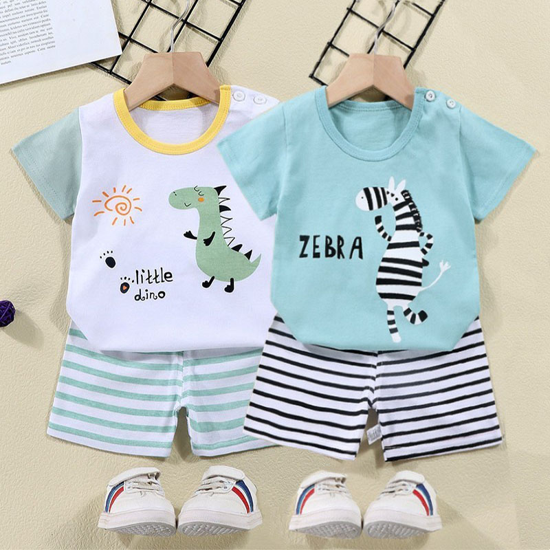Baumwolle T-shirts + Shorts 2- – Baby Clothing For Sale Bewertung und Preis