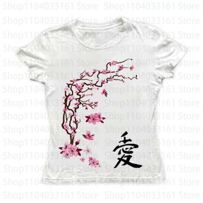 Y2k Tops T-Shirt Gothic Damen  – Baby Y2K Clothing Bewertung und Preis