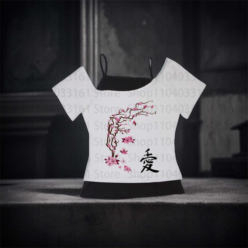 Y2k Tops T-Shirt Gothic Damen  – Baby Y2K Clothing Bewertung und Preis