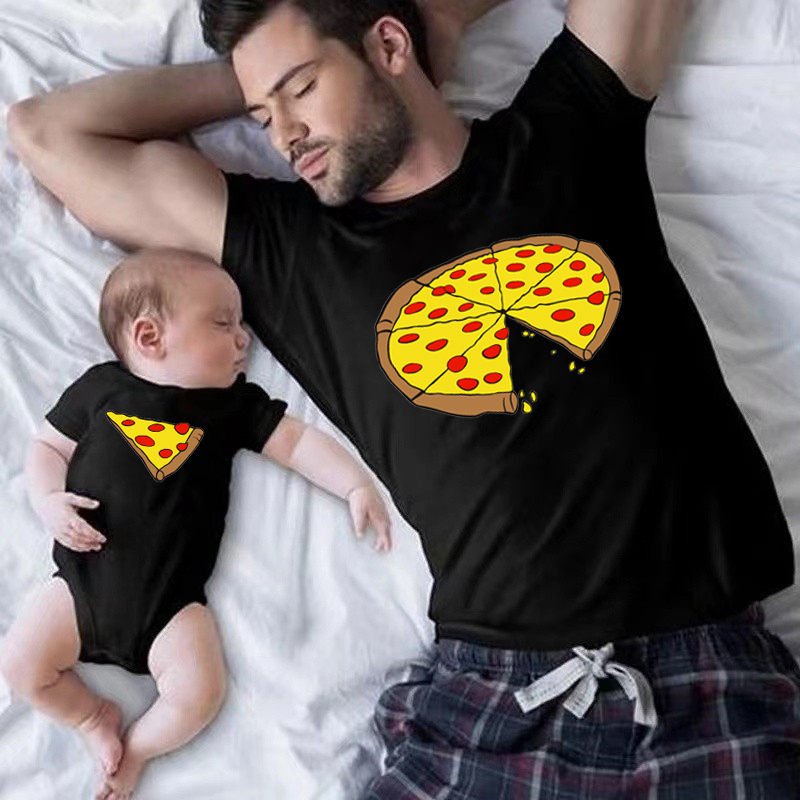 Lustiges Pizza-Print T-Shirt f – Baby Clothing For Sale Bewertung und Preis